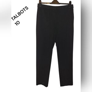 TALBOTS Pull On Stretch High Rise Pants, 10, Black, EUC, Like New